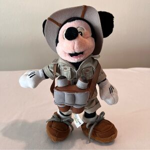 Walt Disney World Mickey Mouse Safari w/ Binoculars 10" Plush Collectible Toy